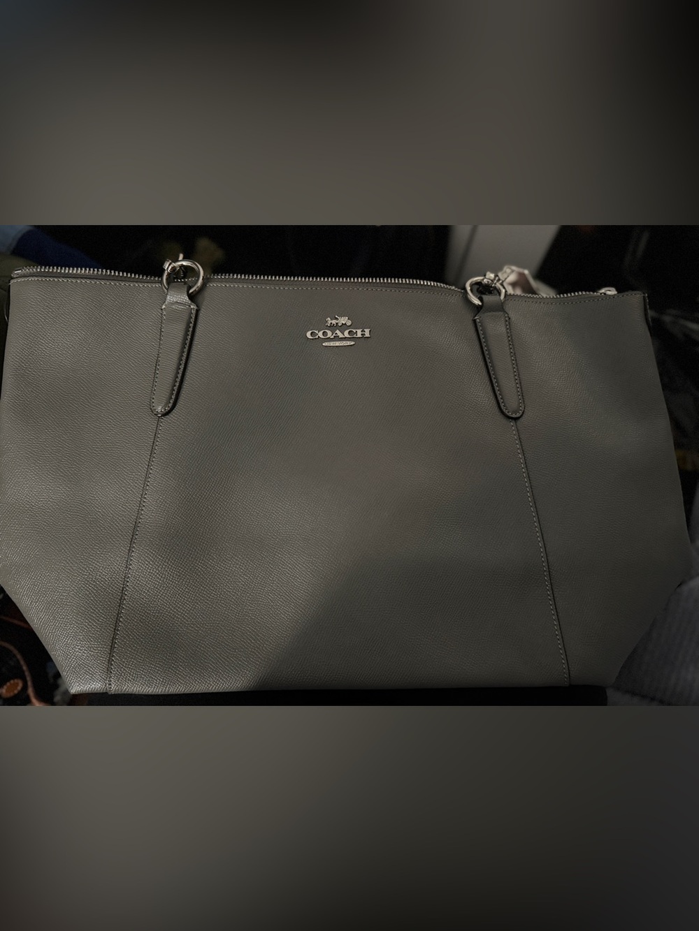 Coach Ava Tote in Crossgrain Leather (Style Number F57526) in the Heather Grey